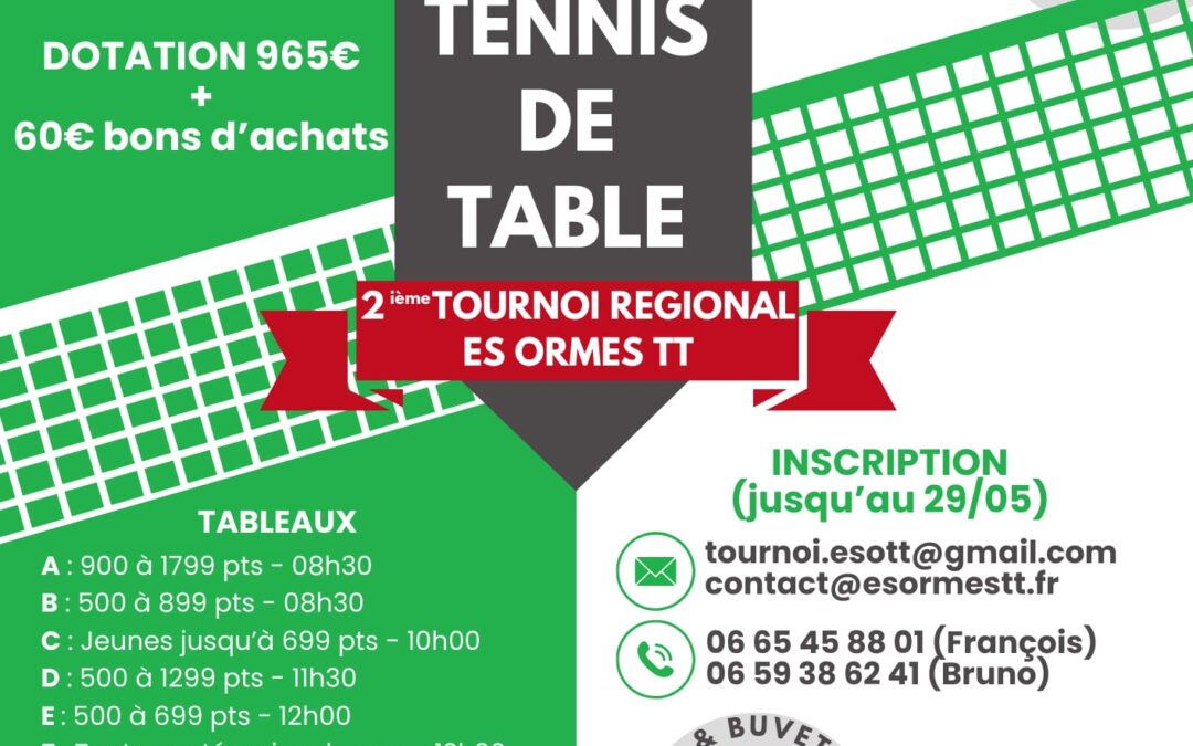 Tournoi Régional Ormes