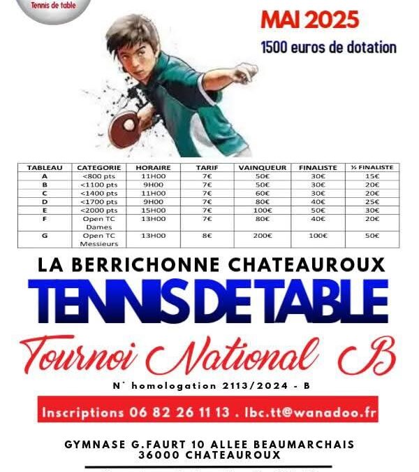 Tournoi National B Berrichone