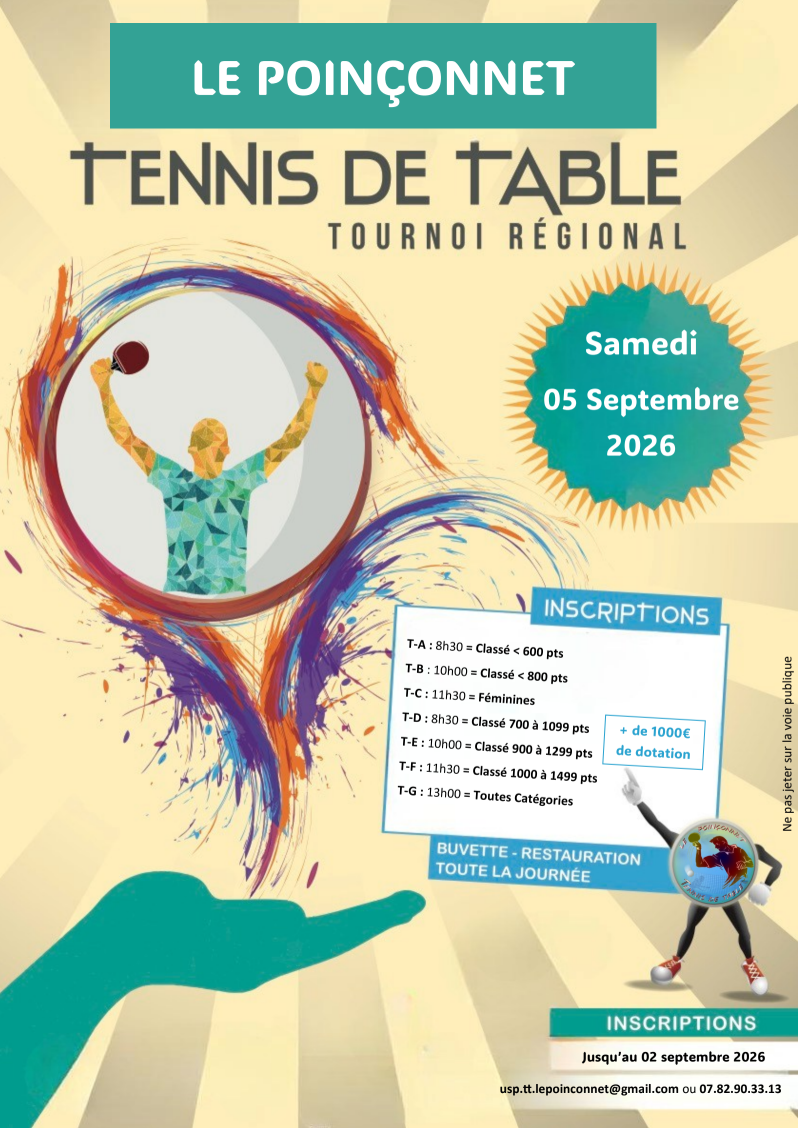 Tournoi régional US Le Poinçonnet 2026