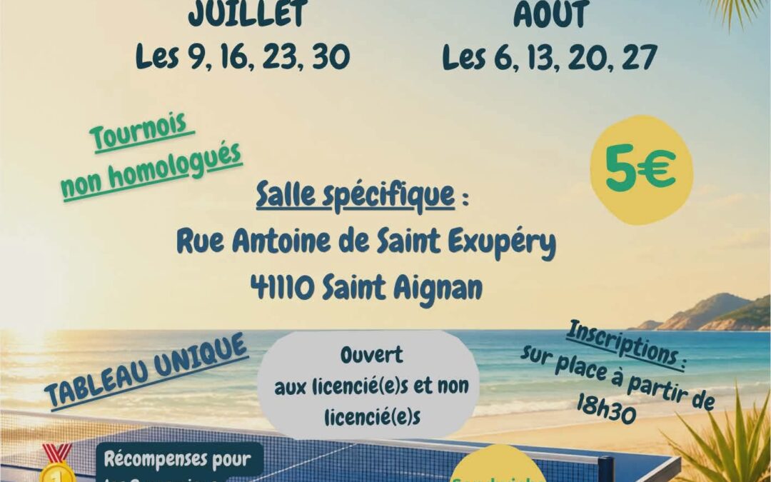 Tournoi d&rsquo;été St Aignan 2026