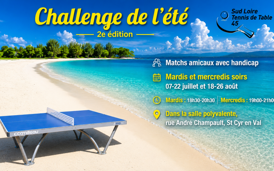 Tournoi d&rsquo;été Sud Loire TT 45 2026