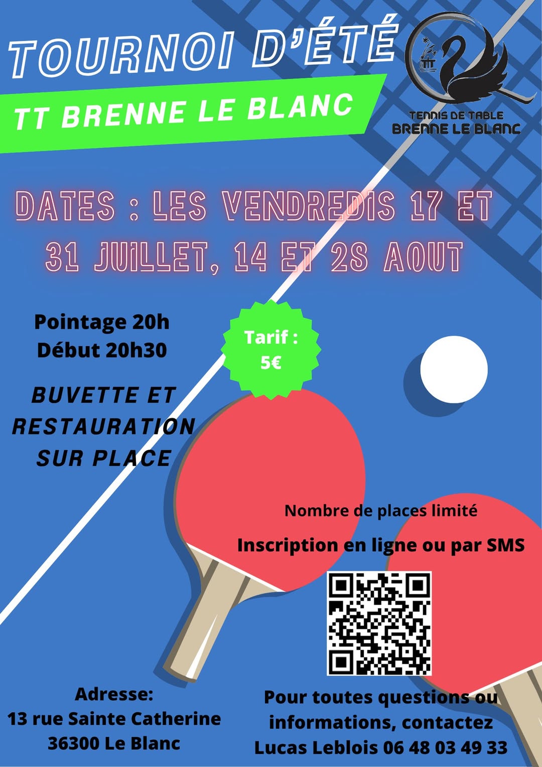 Tournoi d'été au Blanc 2026
