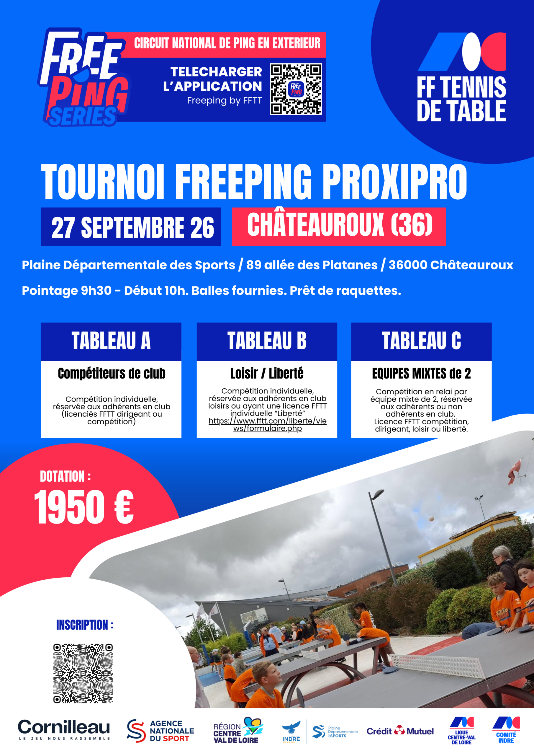 Tournoi national FreePing Series - ProxiPro Châteauroux 2026