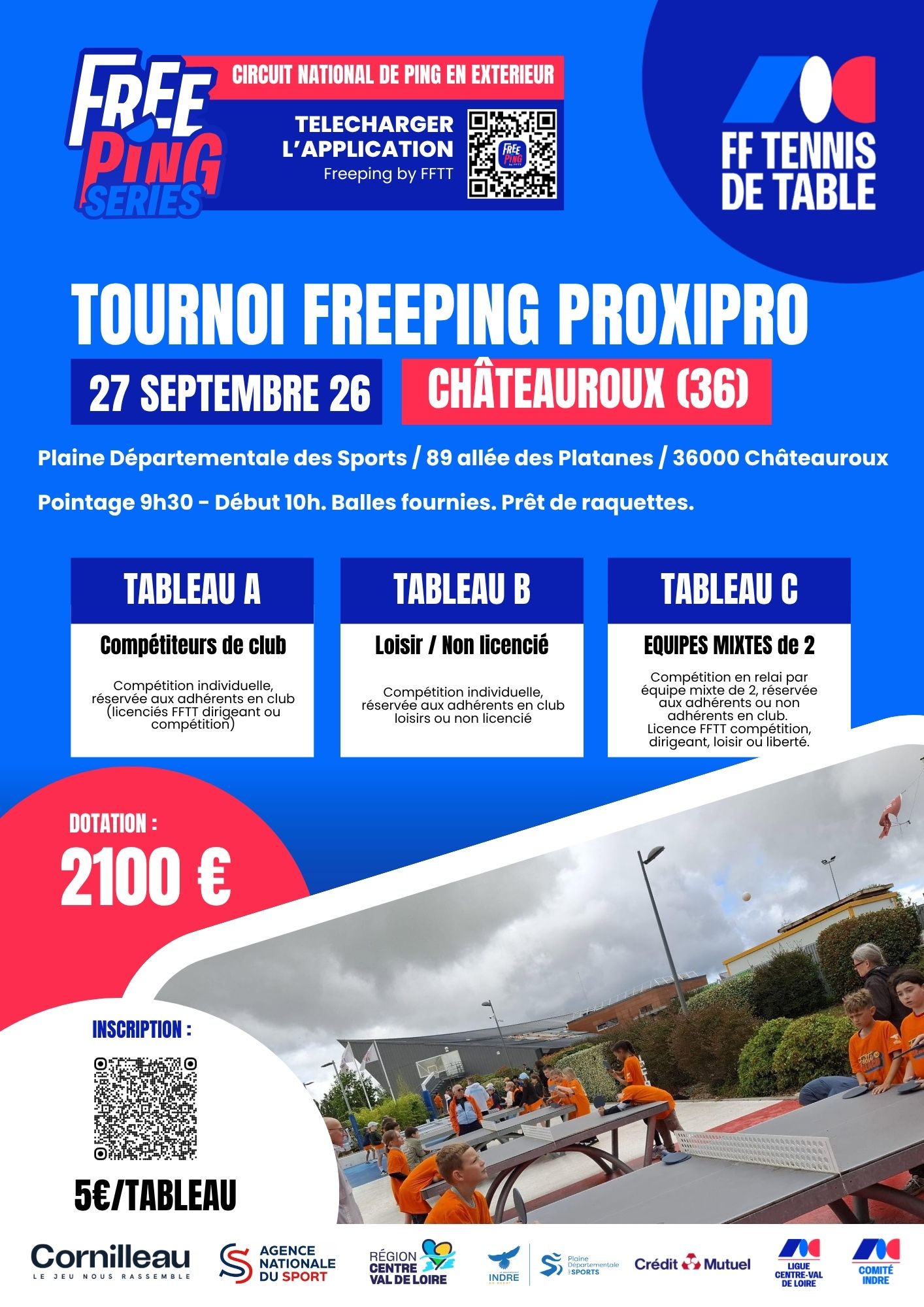 Tournoi national FreePing Series - ProxiPro Châteauroux 2026